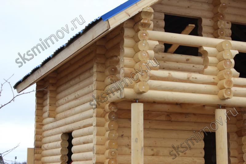 Готовый дом из оцилиндрованного бревна от СК СМирнов